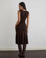Laluma Midi Dress in Bitter Chocolate