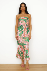 Highway To Heaven Maxi Dress Pink Green