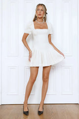 Dare To Dream Tweed Mini Dress Cream