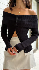 Tate Long Sleeve Top - Black