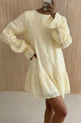 Sleeve Detail Deep Back Dress