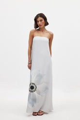 Printed Off Shoulder Maxi Dress