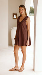 Vanessa Mini Dress - Chocolate