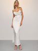 Satin Sparkle Draped Maxi Slip