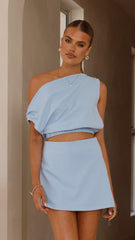 Lauren Off Shoulder Top - Blue