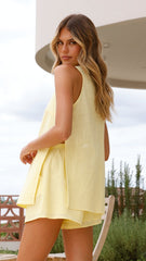 Hayley Vest and Shorts Set - Yellow