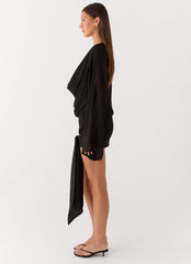 Sorrel Long Sleeve Mini Dress - Black