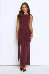 Mariner's Glow Glitter Maxi Dress Plum