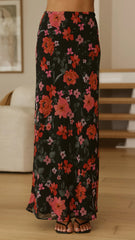 Flo Maxi Skirt - Dark Floral