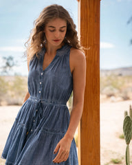 Charlotte Dress In Stonewash