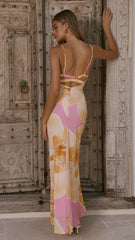 Scarlet Maxi Dress - Pink/Yellow Floral