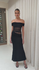 Tiarna Off The Shoulder Maxi Dress - Black