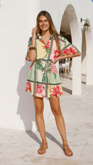Tarika Mini Dress - Tropical Bloom