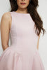 Kerina Flared Ponte Mini Dress-Pale Lilac
