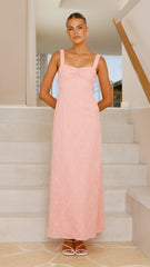 Gianna Maxi Dress - Pink Lace