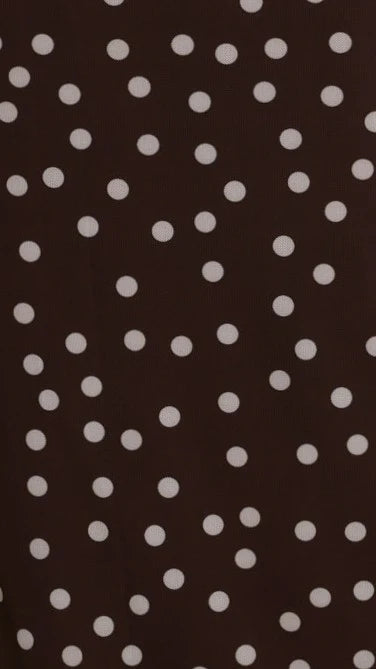 Lilani Maxi Dress - Chocolate/White Polka Dot