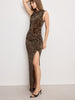 Velvet High Neck Maxi Dress