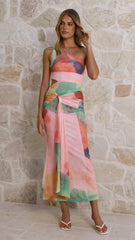 Kourt Maxi Dress - Multi Abstract
