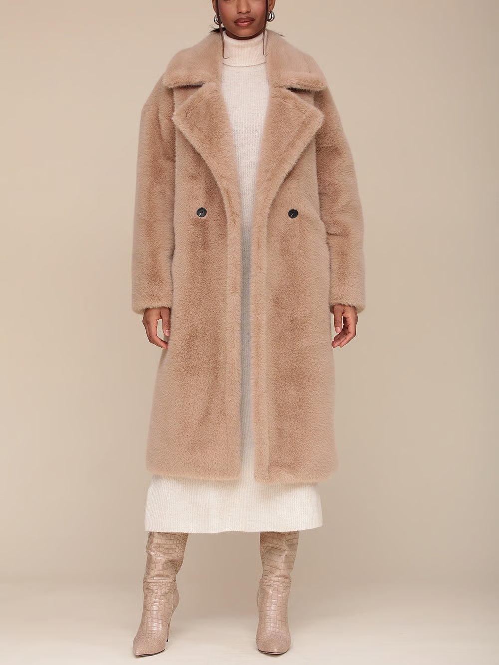 Long Faux-Fur Coat