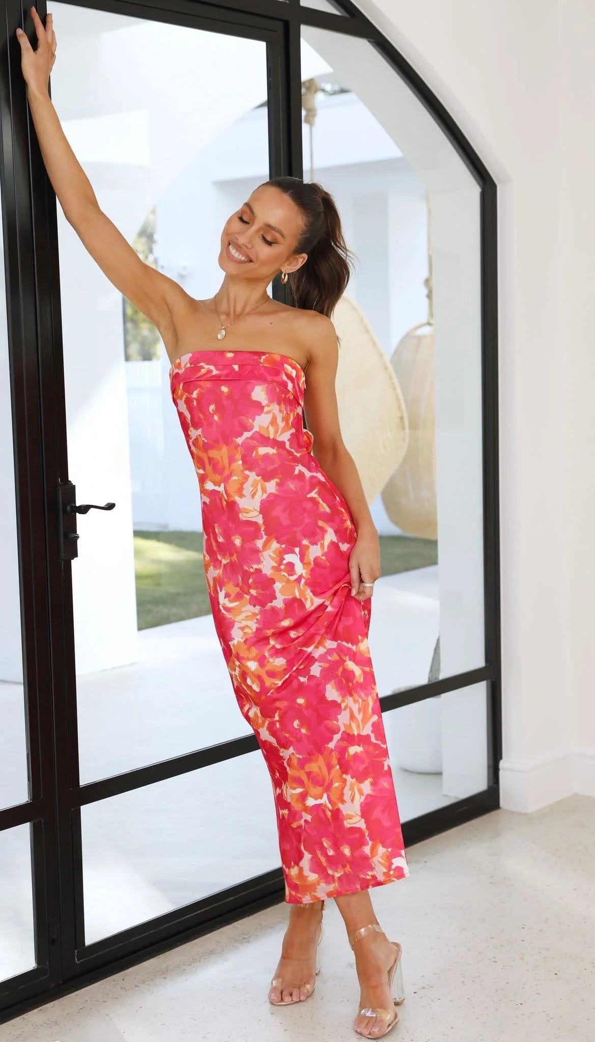 Miya Maxi Dress - Pink/Red Floral