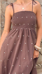 Tammy Maxi Dress - Chocolate Polka