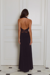 Irresistible Nights Halter Maxi Dress Black