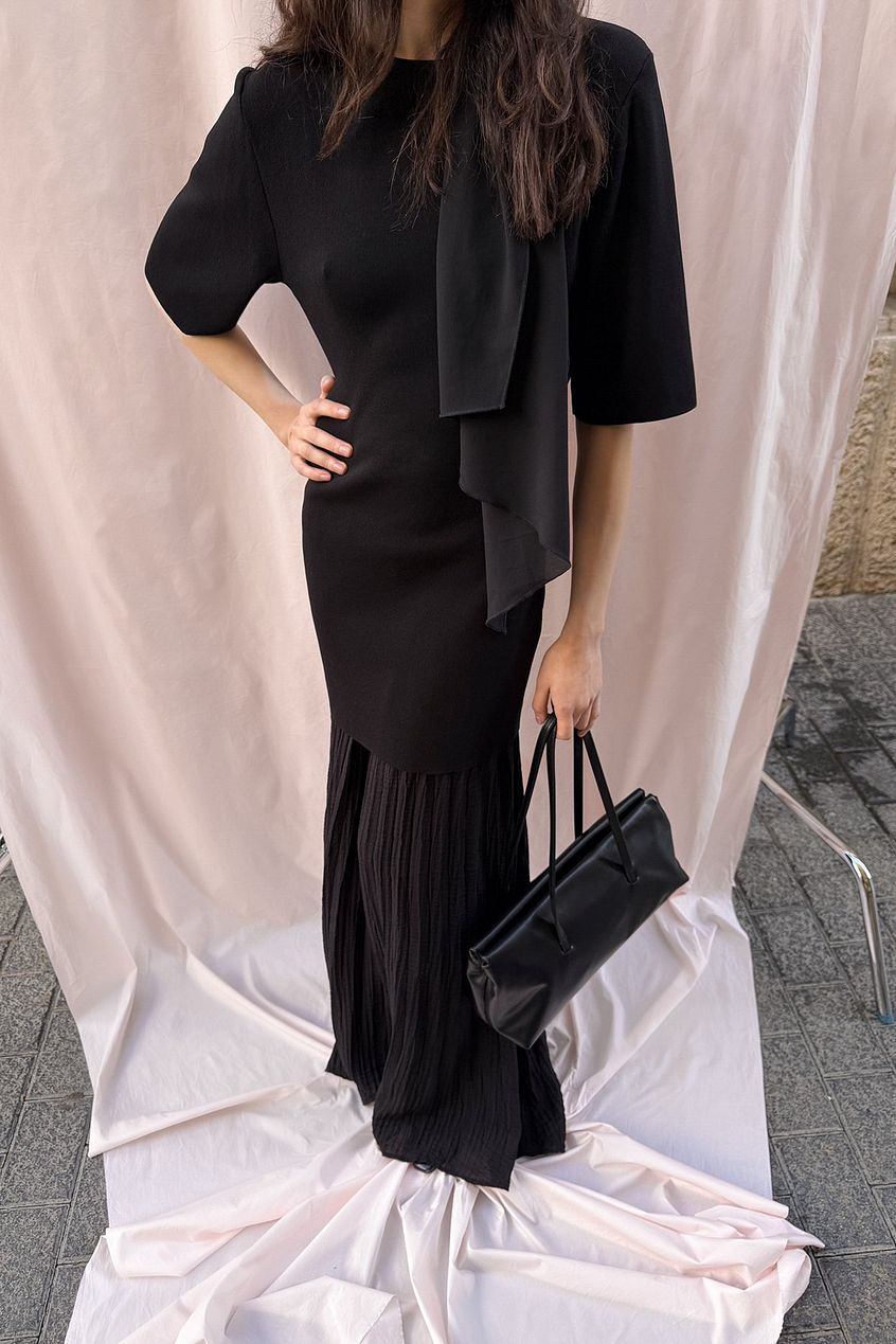 Knitted Combined Maxi Dress
