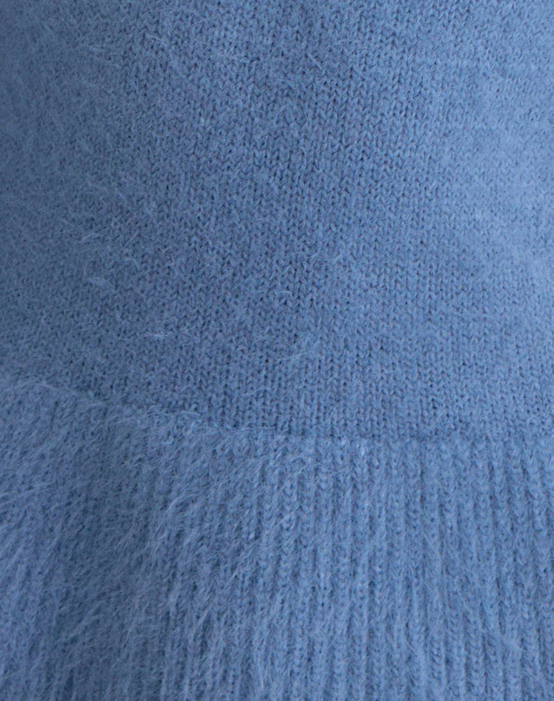 Mizuki Top in Knit Dusty Blue