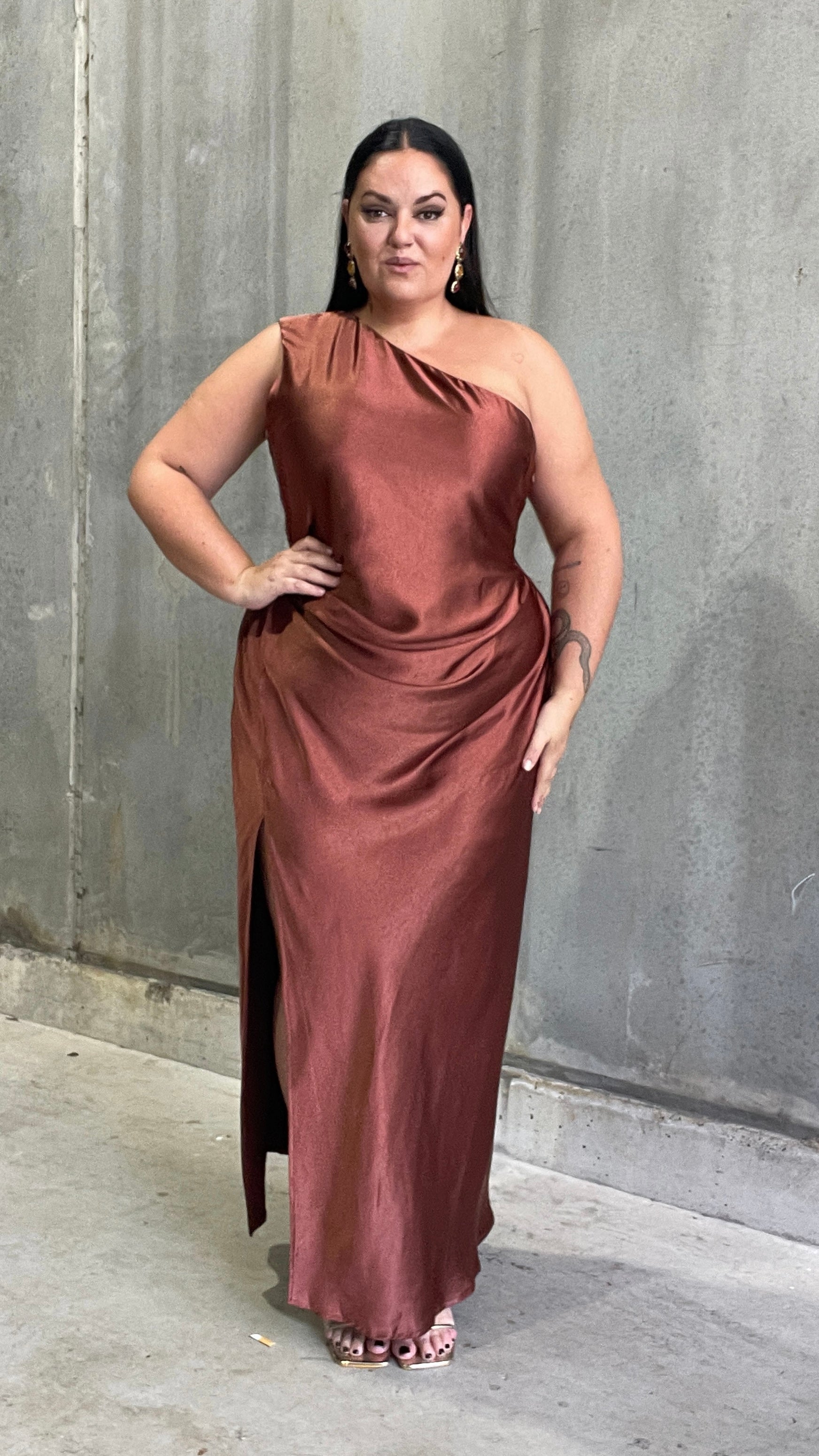 Victoria Maxi Dress - Rust