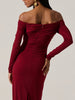 Lovinia Ruched Off Shoulder Dress