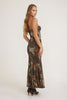 Monet Mesh Maxi Dress-Ombre Brown Flower