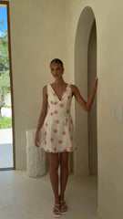 Selenia Mini Dress - Pink Bloom