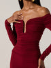 Lovinia Ruched Off Shoulder Dress