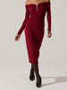 Lovinia Ruched Off Shoulder Dress