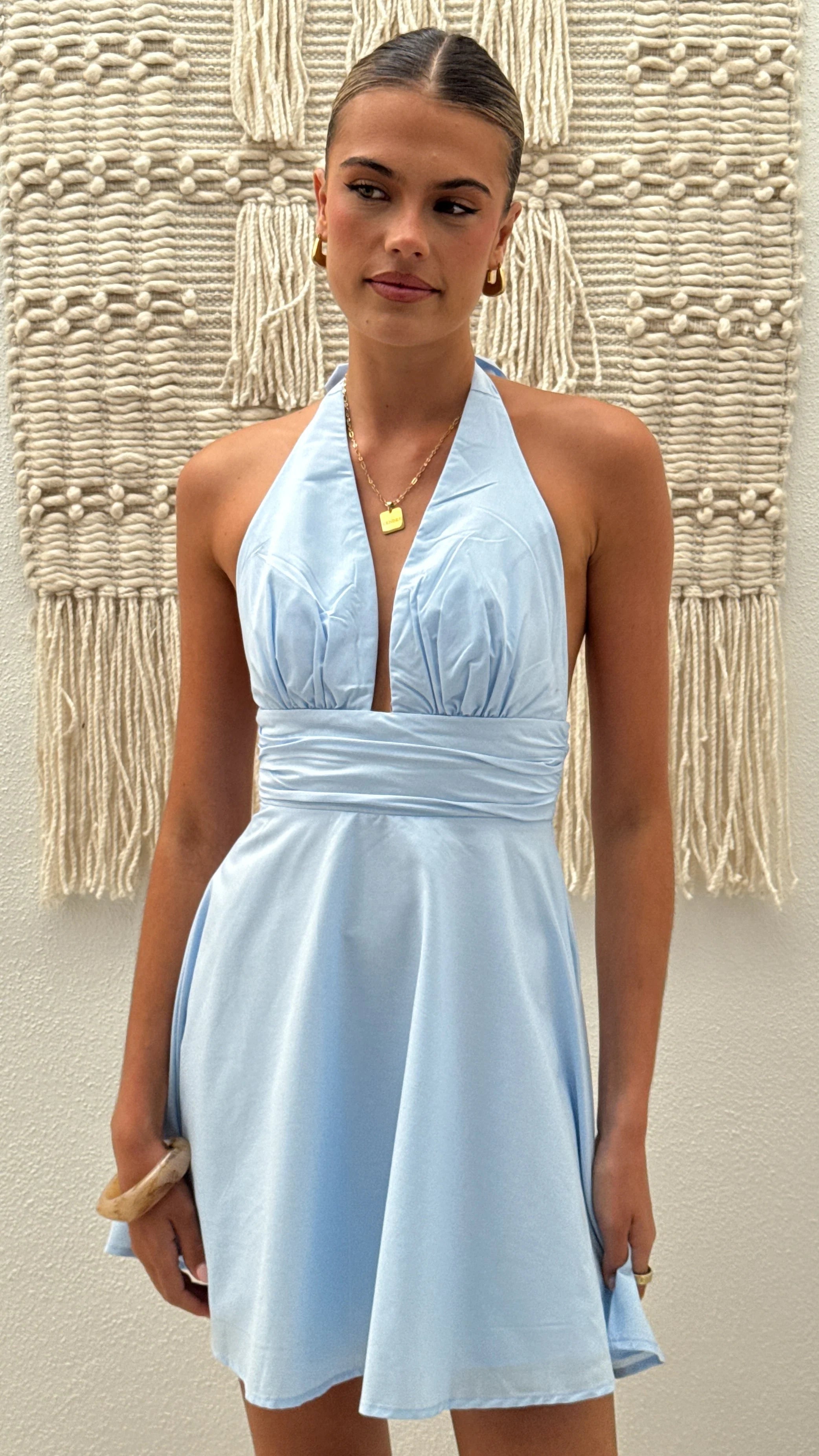 Anara Mini Dress - Blue