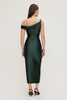 Jayde Stretch Satin Maxi Dress-Scarab Green