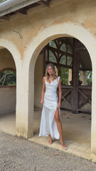 Iris Asymmetrical Maxi Dress - Ivory