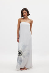 Printed Off Shoulder Maxi Dress