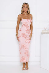 Estelle Mesh Maxi Dress Light Pink