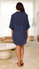 Vesper Short Sleeve Top - Navy