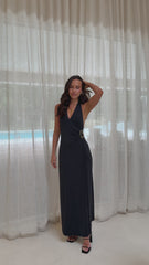 Verje Halter Maxi Dress - Black