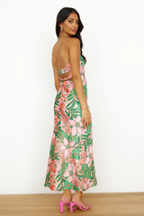 Highway To Heaven Maxi Dress Pink Green