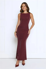 Mariner's Glow Glitter Maxi Dress Plum