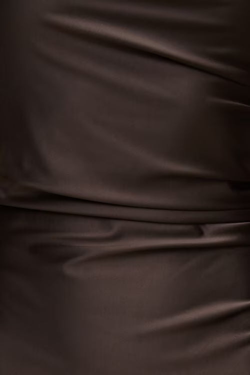 Jayde Stretch Satin Maxi Dress-Java Brown