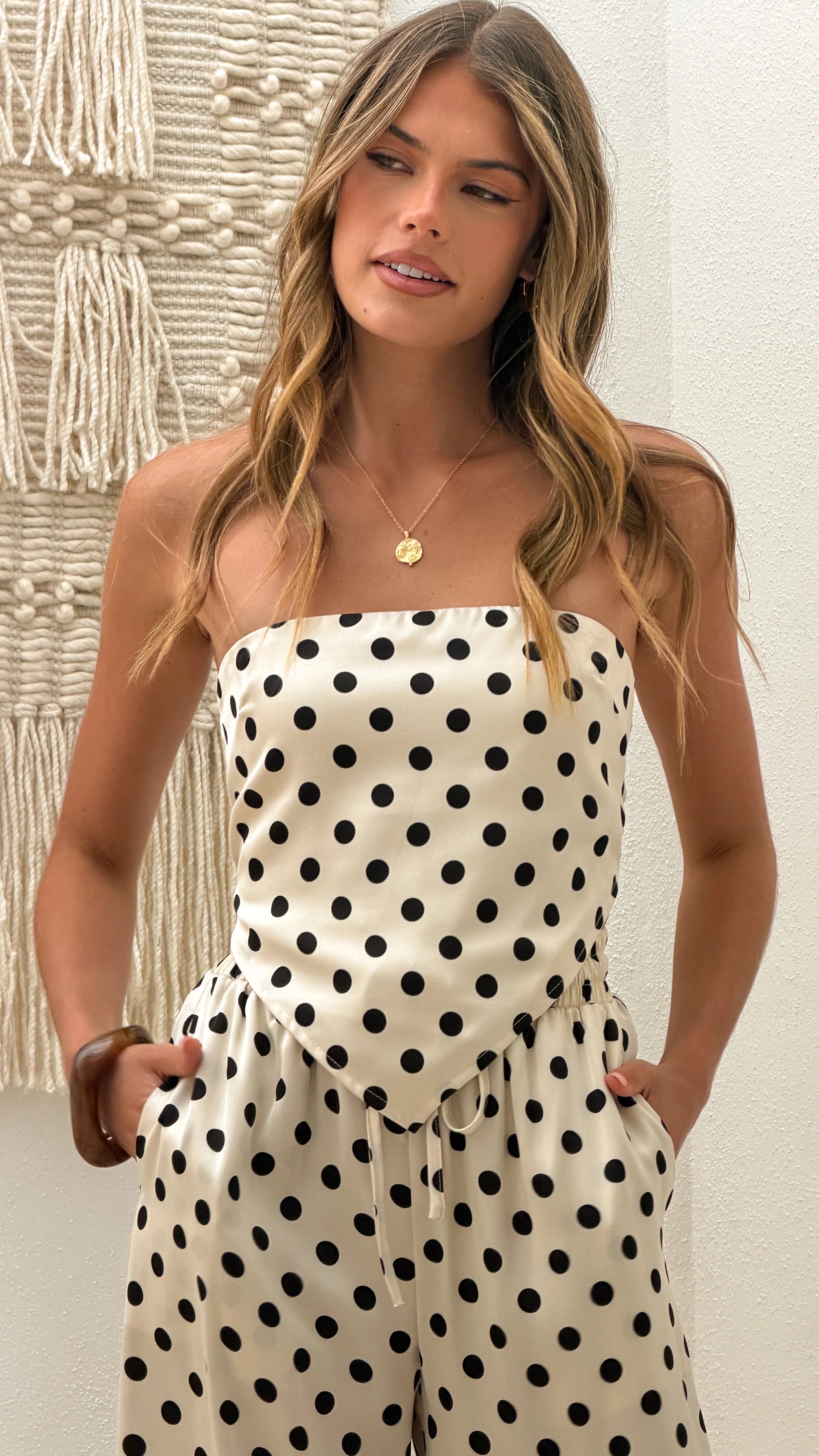 Jordin Scarf Top - Polka Dot