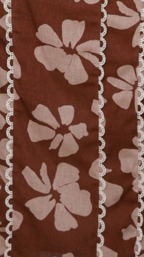 Kiva Crop Top - Brown Daylillies