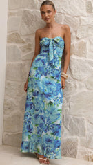 Mariposa Maxi Dress - Blue Floral