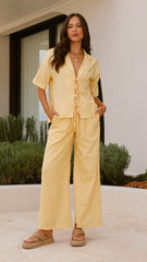 Lexi Linen Pants - Baby Yellow