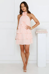 Pretty Wink Halter Mini Dress Pink