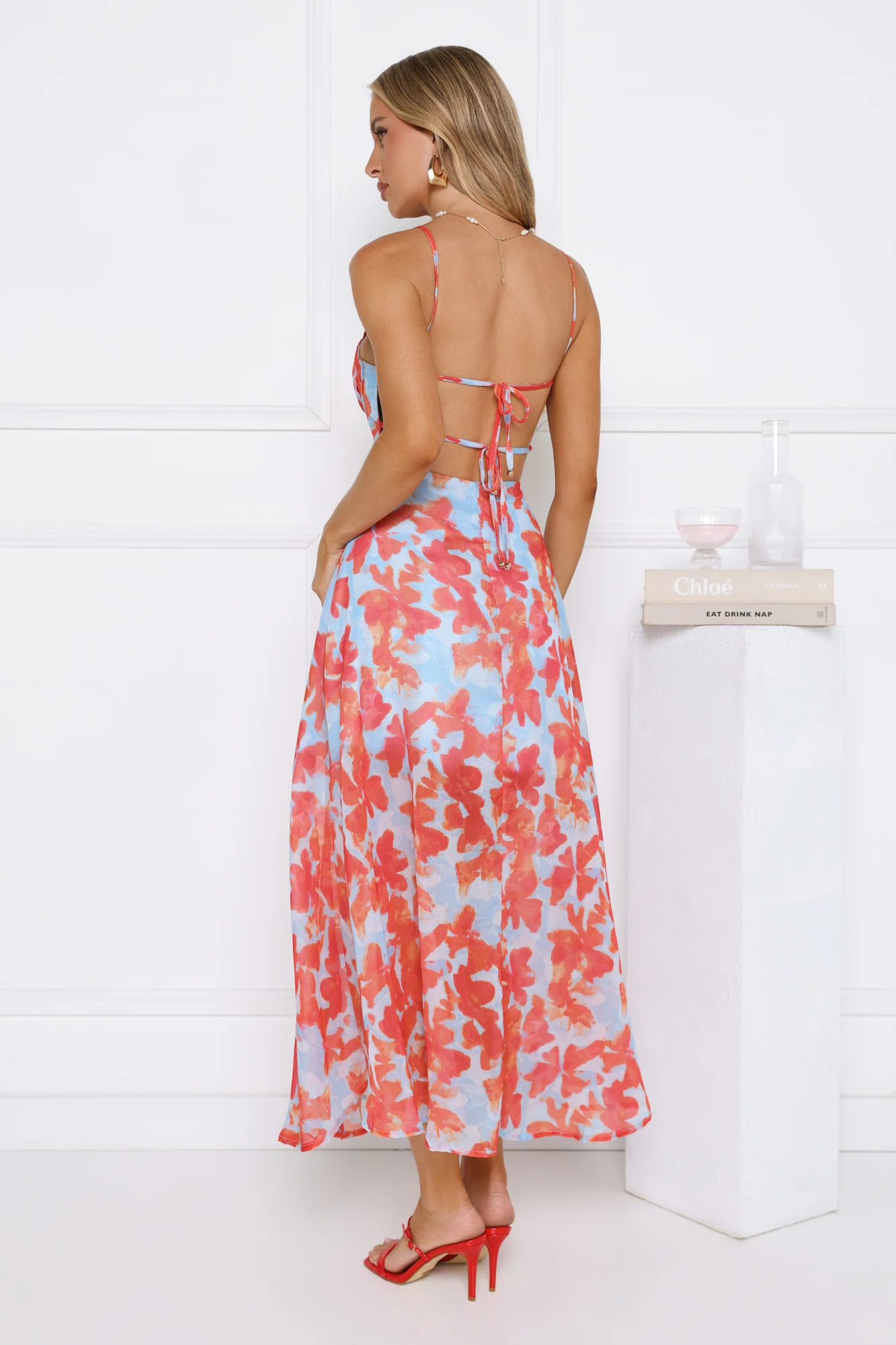 All Eyes Here Maxi Dress Blue
